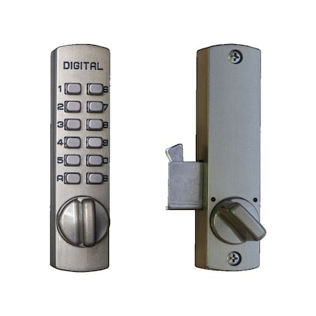 Lockey Usa Mechanical Keyless Sliding Patio Door Lock, C150, Satin Nickel C150SN
